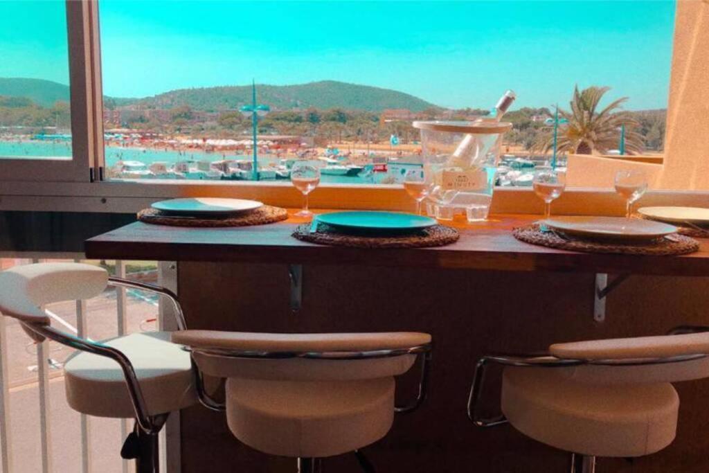 Face Mer Entre Plage Et Marina Bormes-les-Mimosas Kültér fotó